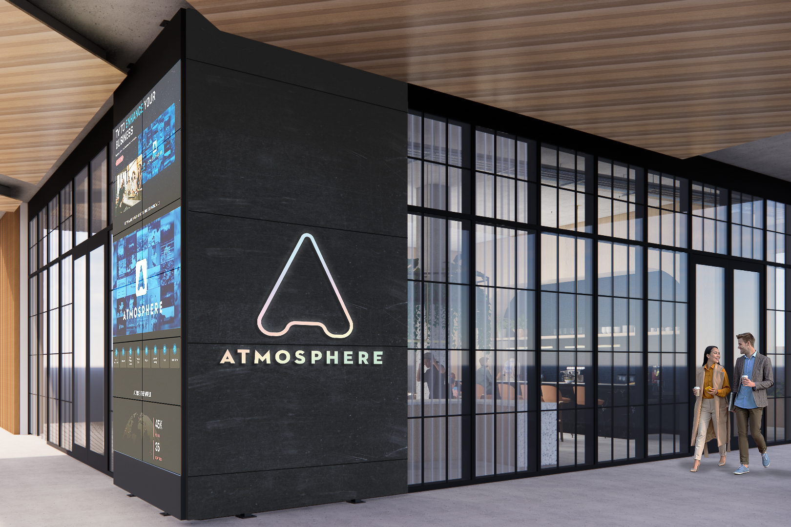 Atmosphere TV | Collaboration with Chioco Design yields brand-centric but intentionally subtle signage aesthetic
